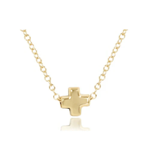 Enewton - 16" Necklace Gold - Signature Cross Small Gold