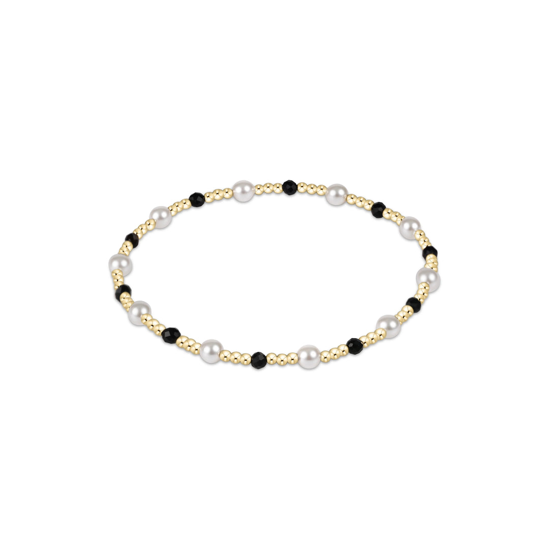 Enewton Pearl Sincerity Pattern 4mm Bead Bracelet - Faceted Onyx