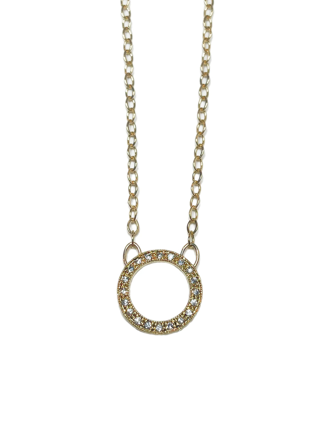 LJ Sonder Diana Round Gold Pendant Necklace