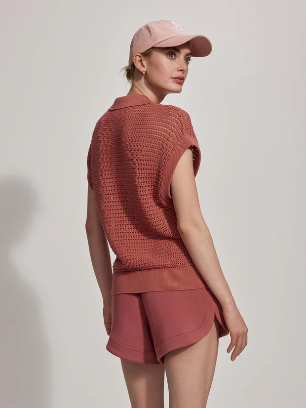 VARLEY Otto Knit Vest in Canyon Rose