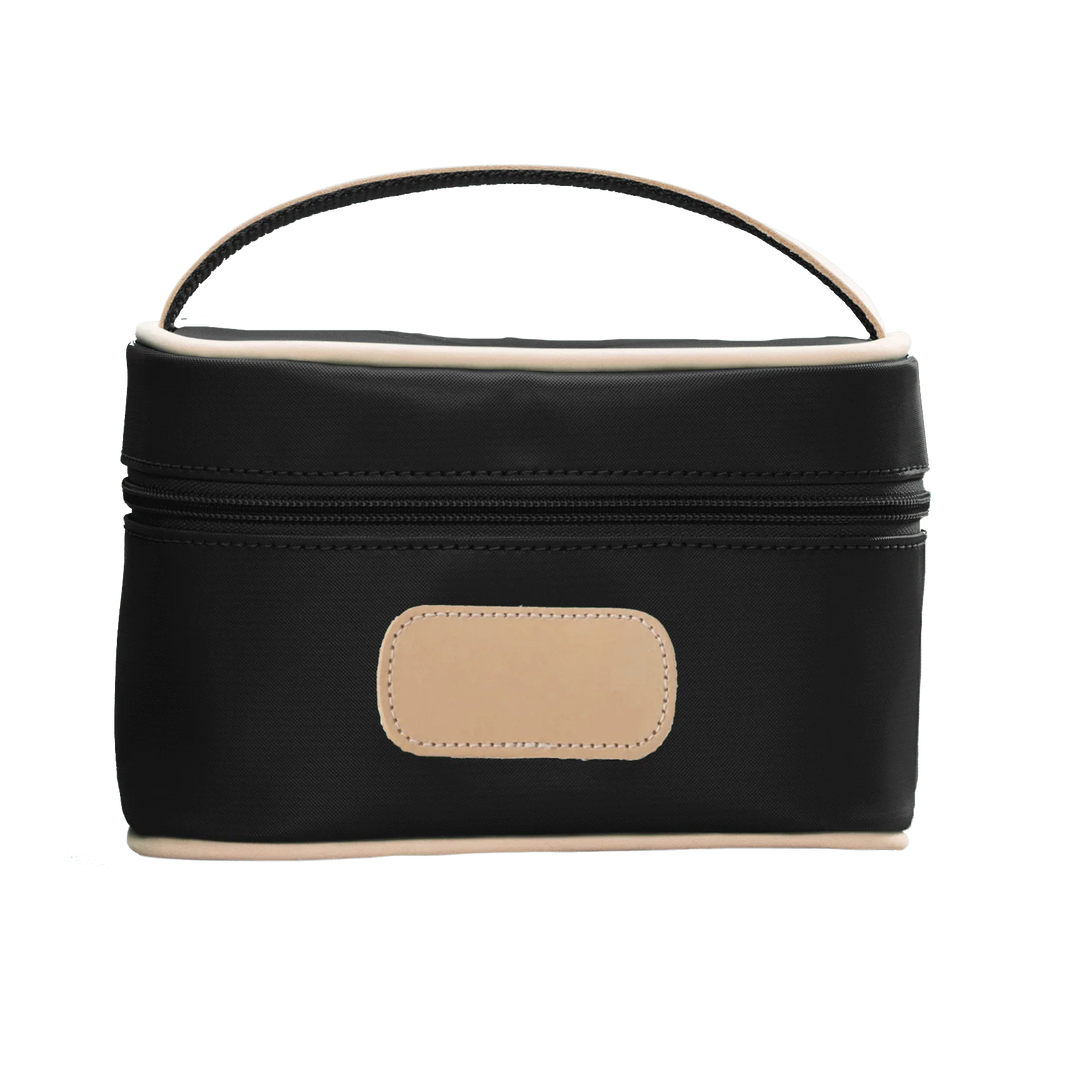 Jon Hart Mini Makeup Case in Black Coated Canvas