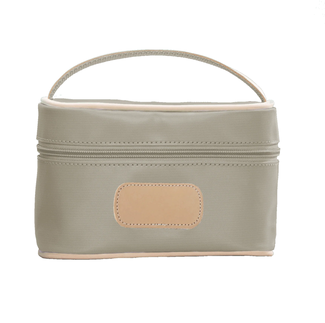 Jon Hart Mini Makeup Case in Tan Coated Canvas
