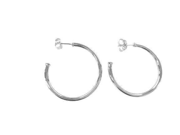 Shelia Fajl Petite Everybody's Favorite Hoops in Shiny Silver