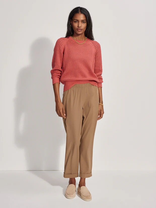 VARLEY Clay Knit Sweater in Mineral Red
