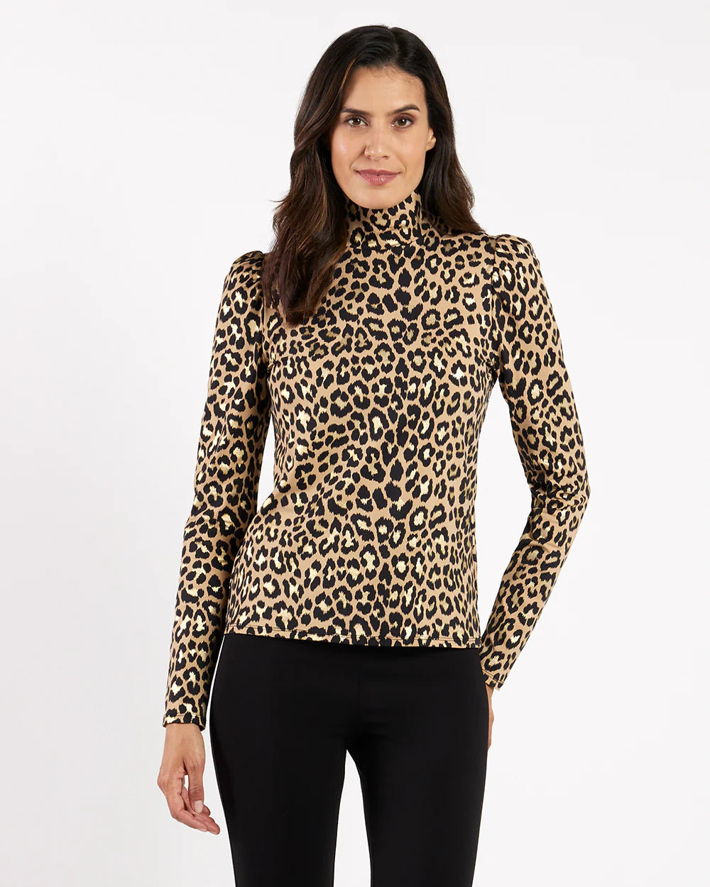 Jude Connally Rae Top in Cheetah Gold