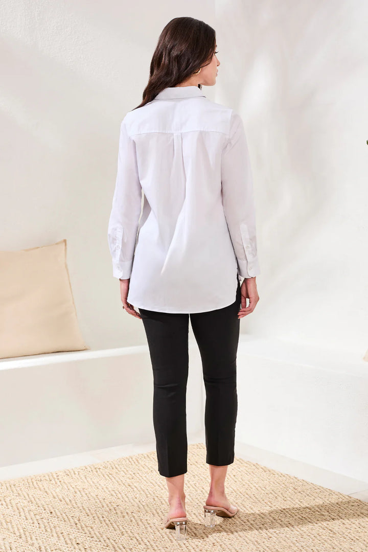 Tribal Classic White Button Up Shirt in White