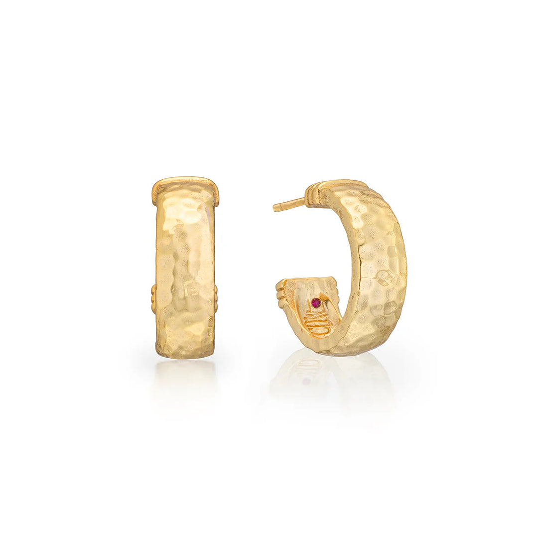 Capucine De Wolf Cleopatra Classic Small Hoop Earrings - Gold