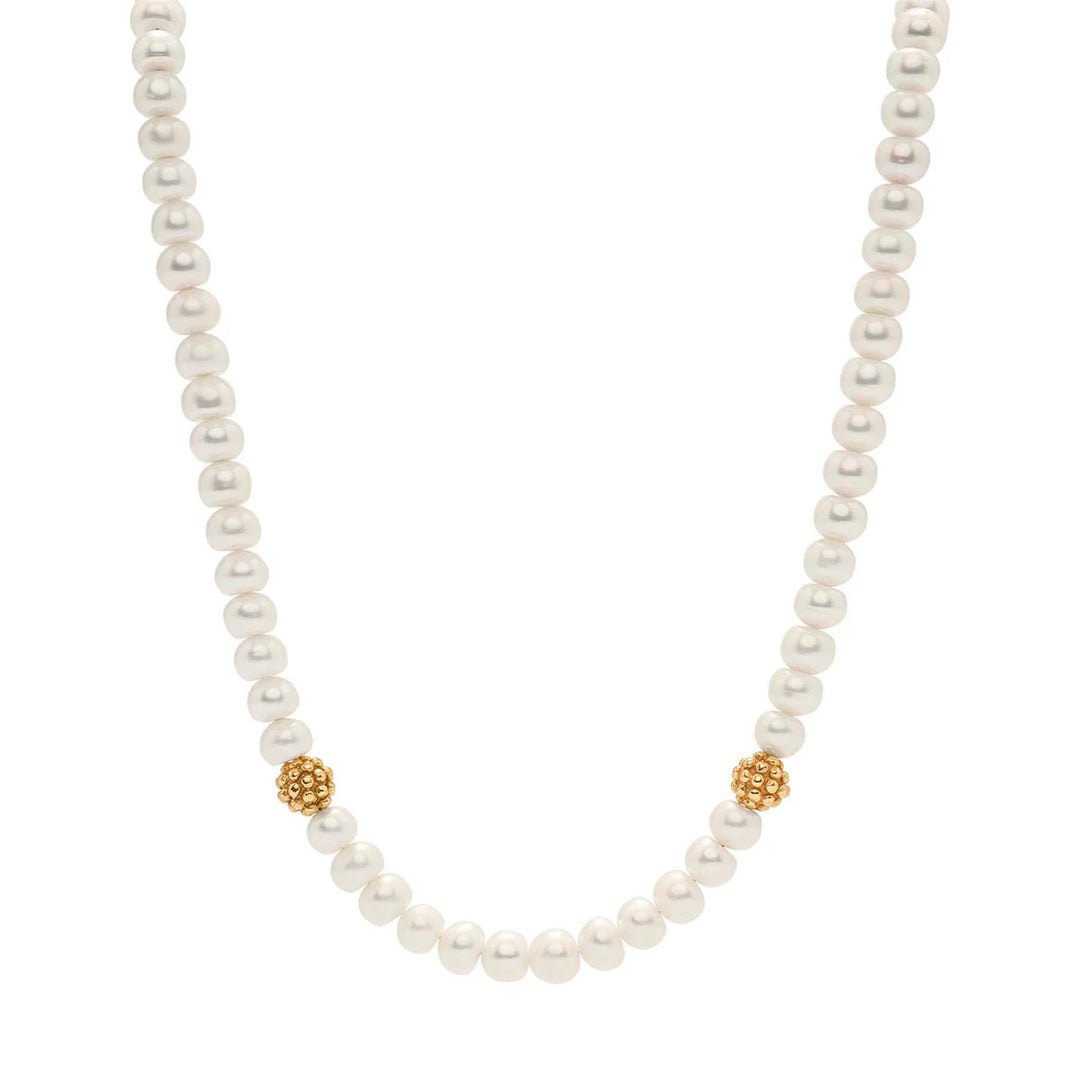 Capucine De Wolf Berry Single Strand Necklace, 16"+2'' - Pearl