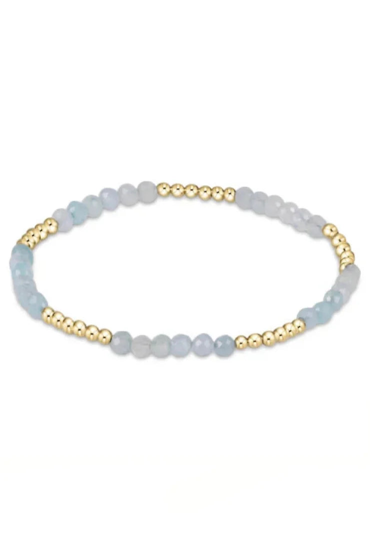 Enewton Blissful Pattern 2.5mm Bead Bracelet- Aquamarine