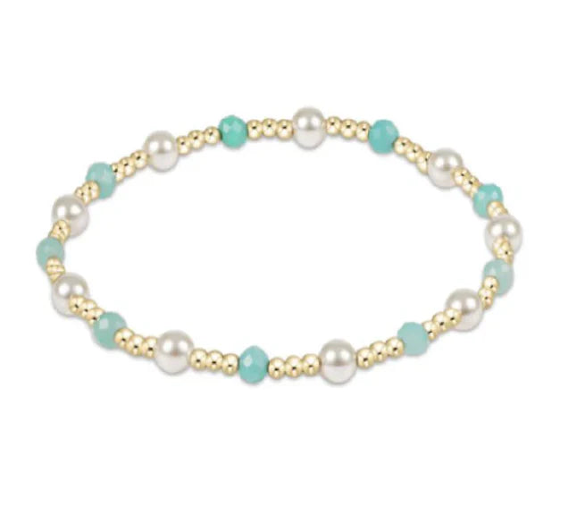 Enewton Pearl Sincerity Pattern 4mm Bead Bracelet- Amazonite