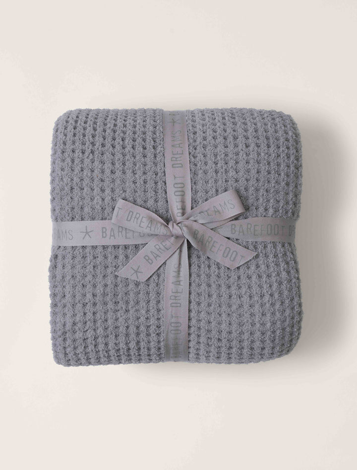 Barefoot Dreams CozyChic® Waffle Bed Blanket in Dove Gray