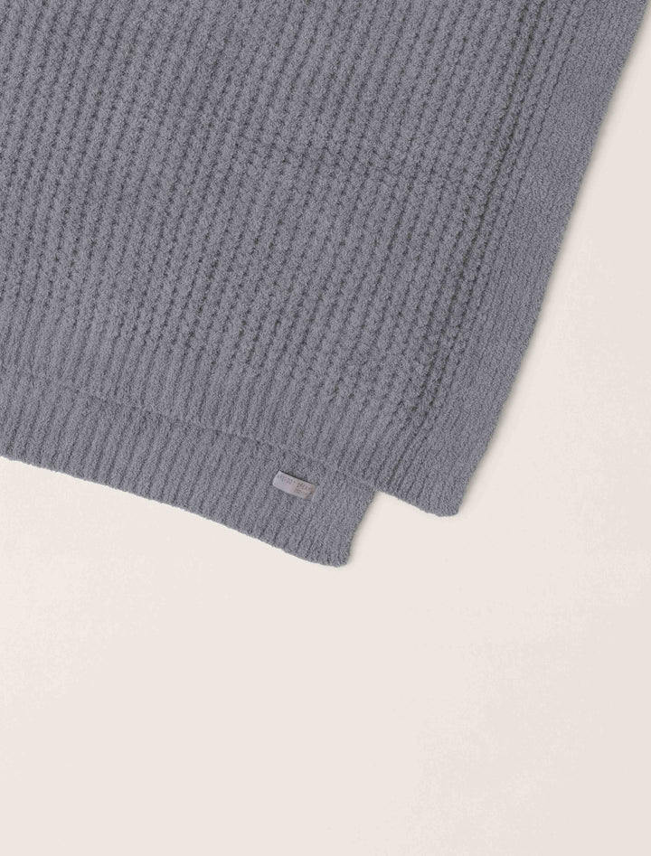 Barefoot Dreams CozyChic® Waffle Bed Blanket in Dove Gray