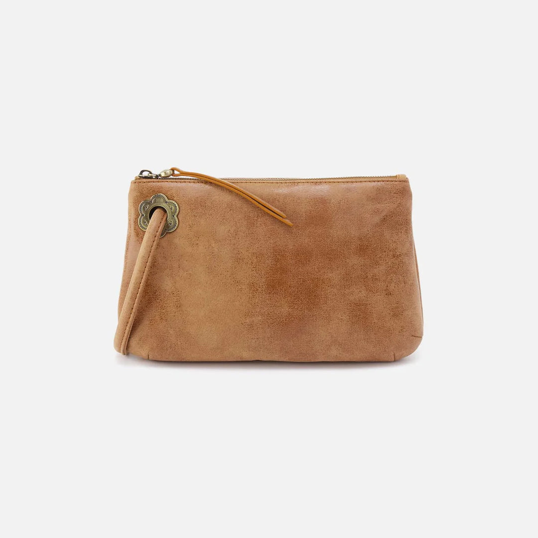 Hobo Daisy Daze Large Wristlet in Buffed Leather | Whiskey