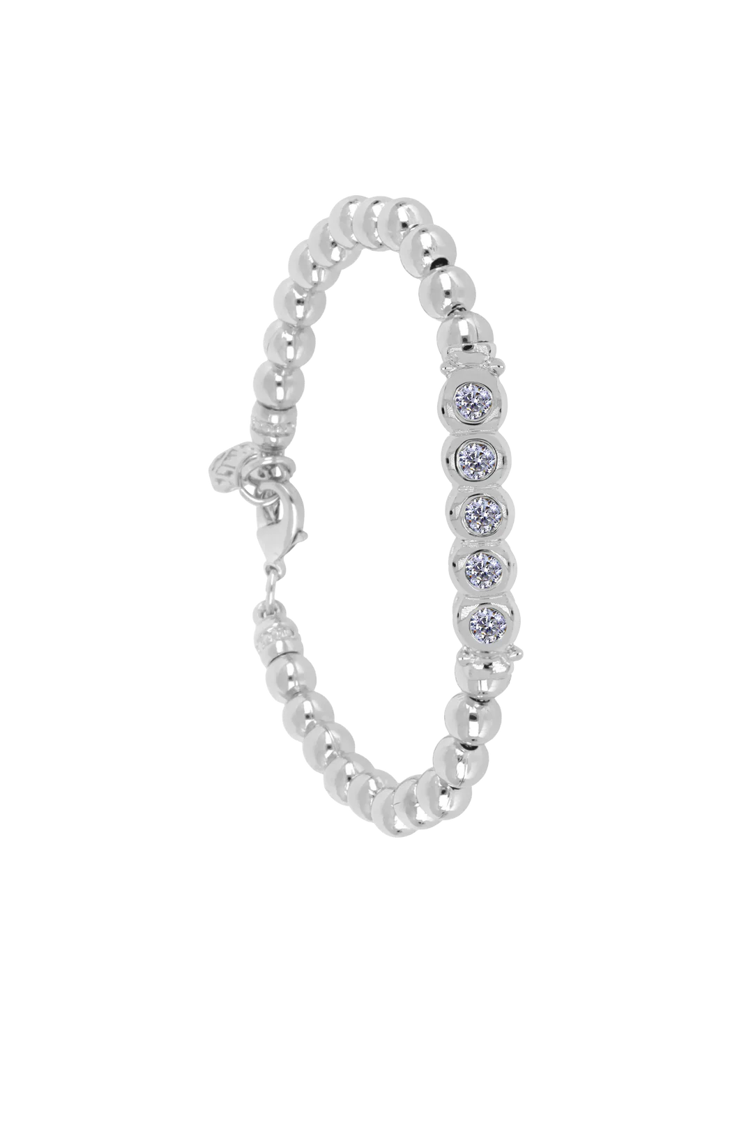 John Medeiros Beaded Collection 5 Stone Bracelet in Silver