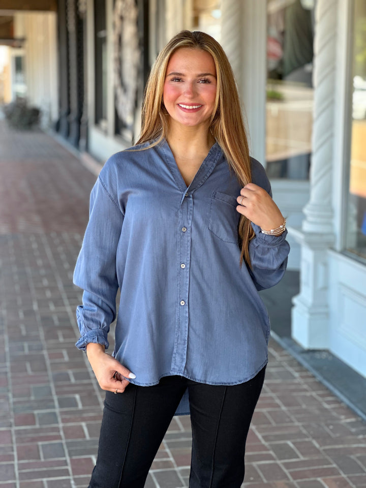 Dear John Galina Top in Vintage Indigo