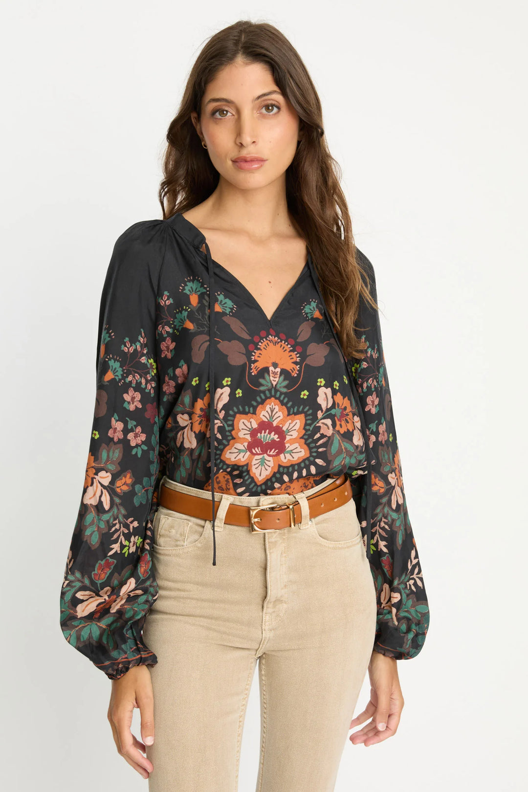 Sophie Top in Leopard Peony