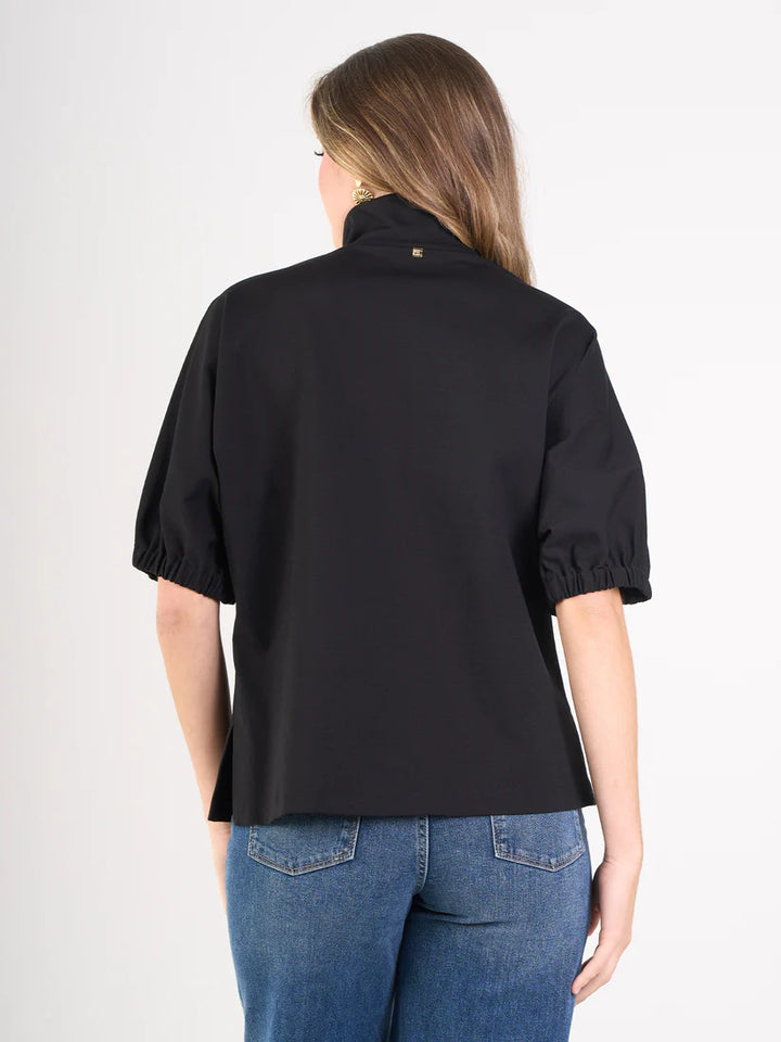 Emily Mccarthy Poppy Top in Black Ponte