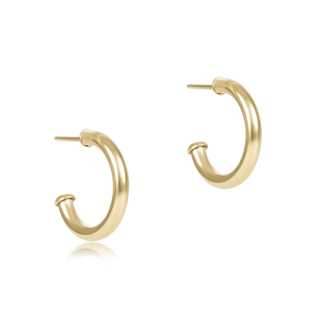 Enewton Round Gold 0.5" Post Hoop- 2mm- Smooth