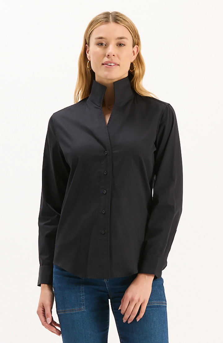 Tyler Boe Natalie Cotton Shirt in Black