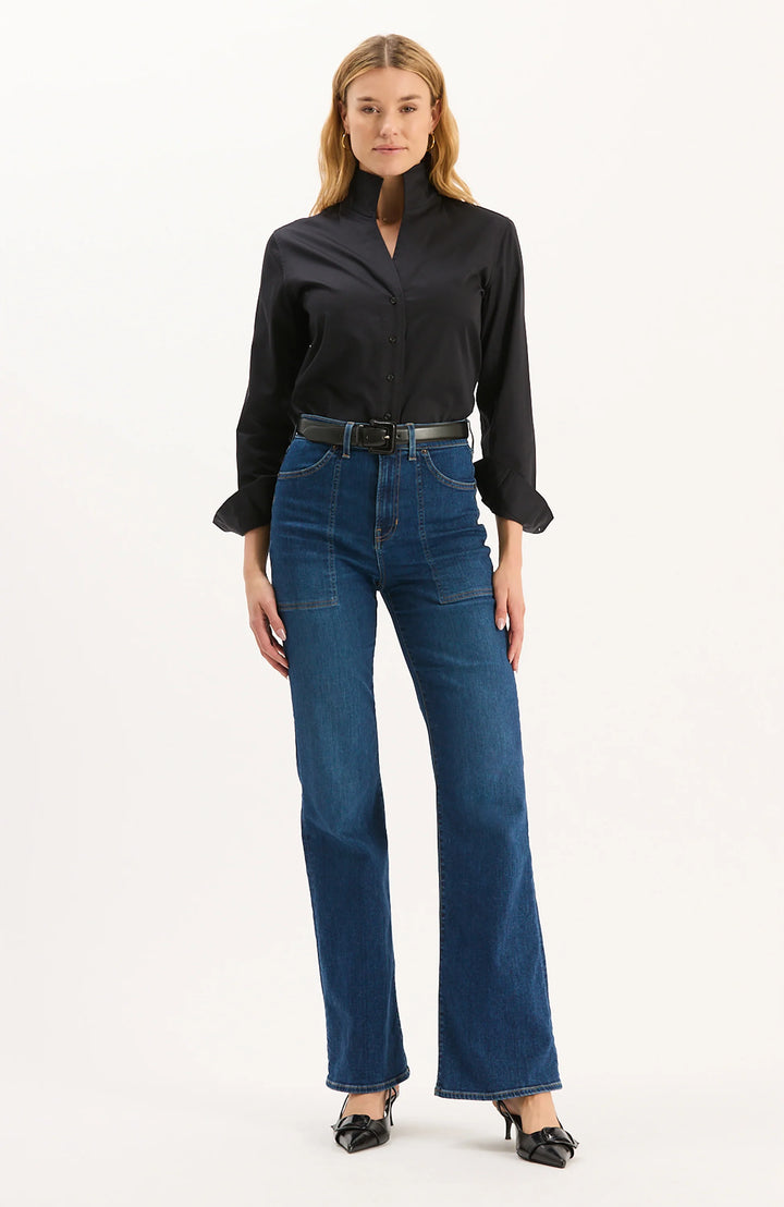 Tyler Boe Natalie Cotton Shirt in Black