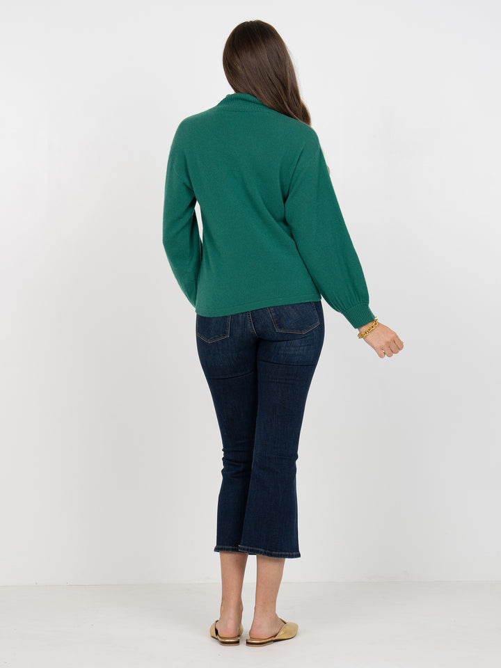 Emily Mccarthy Lolli Sweater in Eden Green Cashmere