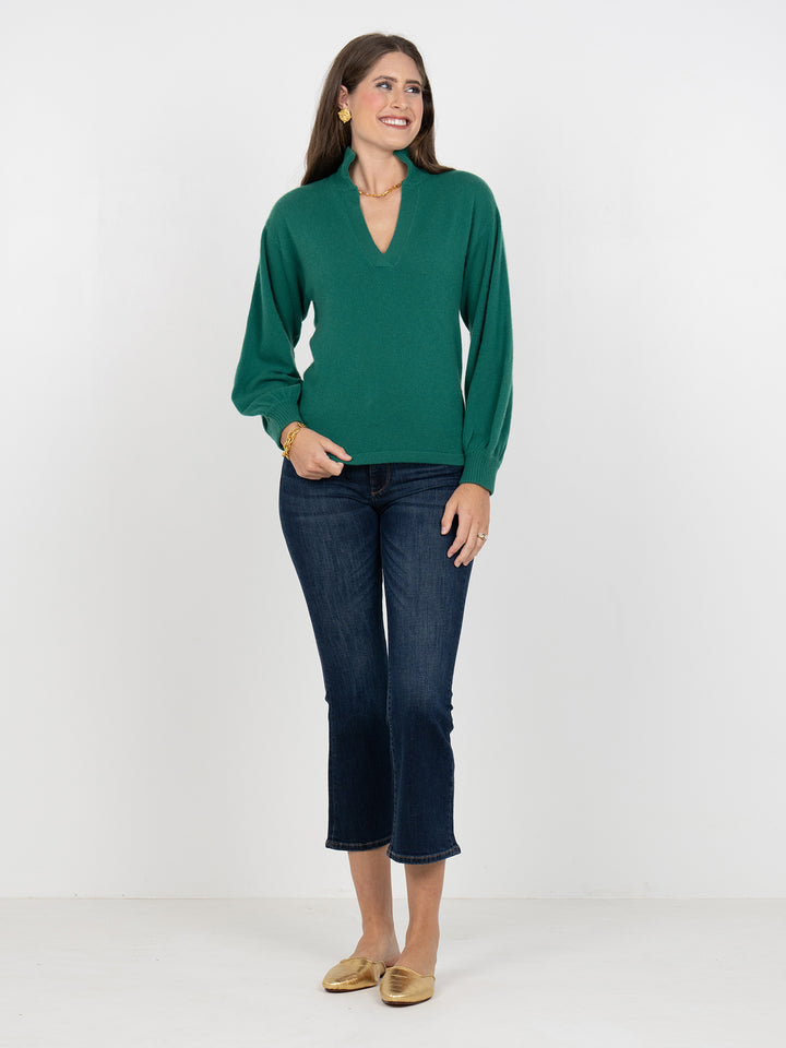 Emily Mccarthy Lolli Sweater in Eden Green Cashmere