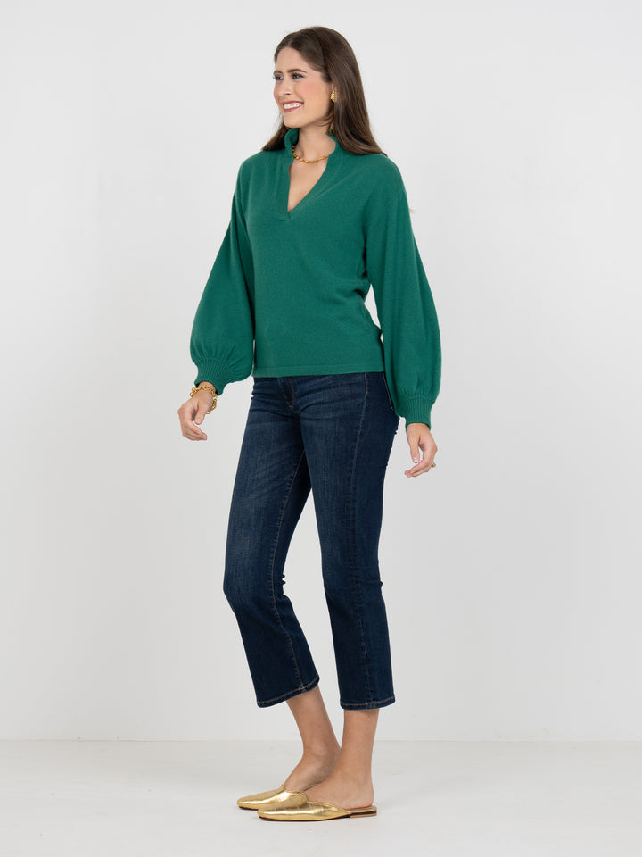 Emily Mccarthy Lolli Sweater in Eden Green Cashmere