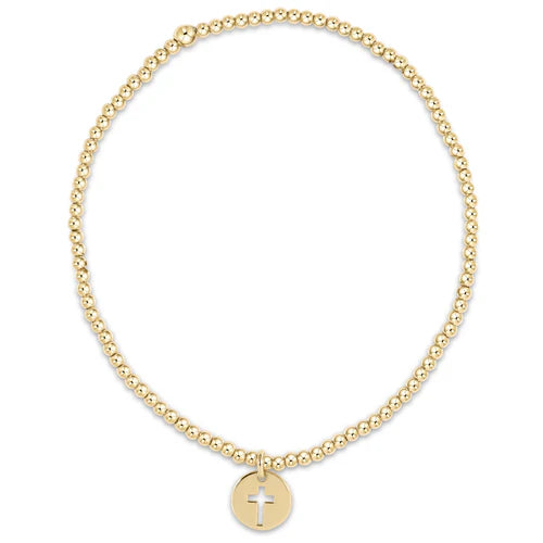 Enewton Classic Gold 2mm Bead Bracelet- Blessed Gold Disc