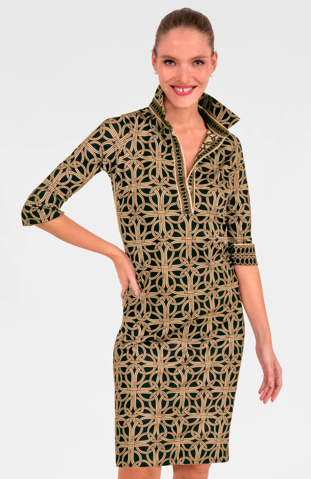 Gretchen Scott Everywhere Dress in Ring Toss Black