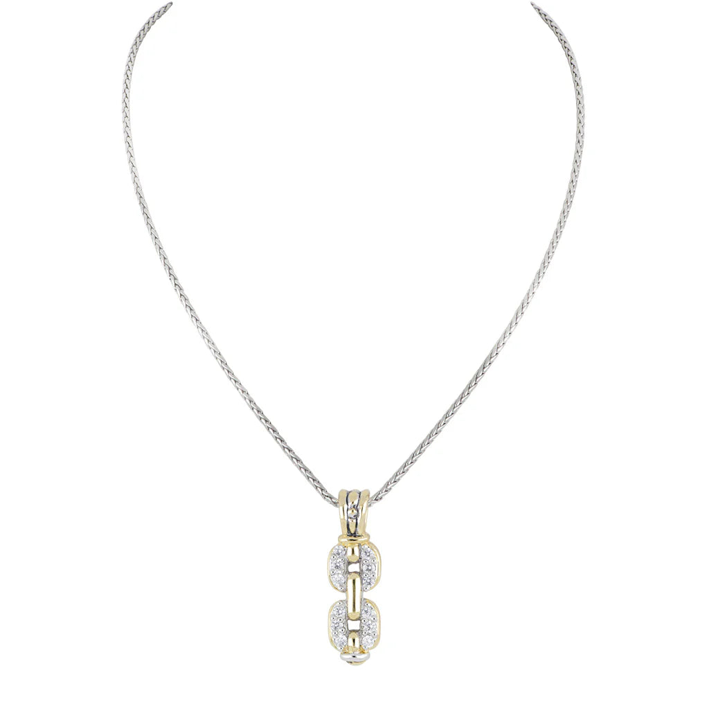 John Medeiros Celebration Petite Pavé - Double Link Pendant Necklace