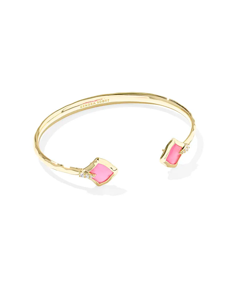 Kendra Scott Joelle Gold Cuff Bracelet in Azalea Illusion