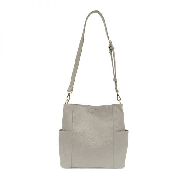 Kayleigh Side Pocket Bucket Bag in  Grey
