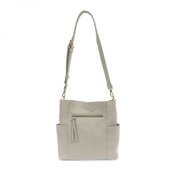 Kayleigh Side Pocket Bucket Bag in  Grey