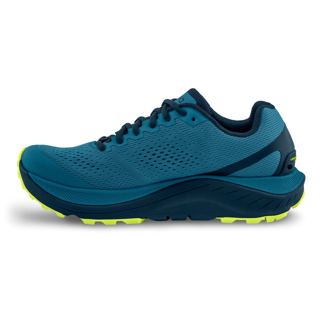 Men's Topo Athletic Ultraventure 3 Trail Running Shoe in Blue Lime