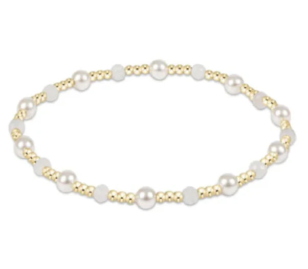 Enewton Pearl Sincerity Pattern 4mm Bead Bracelet- Moonstone