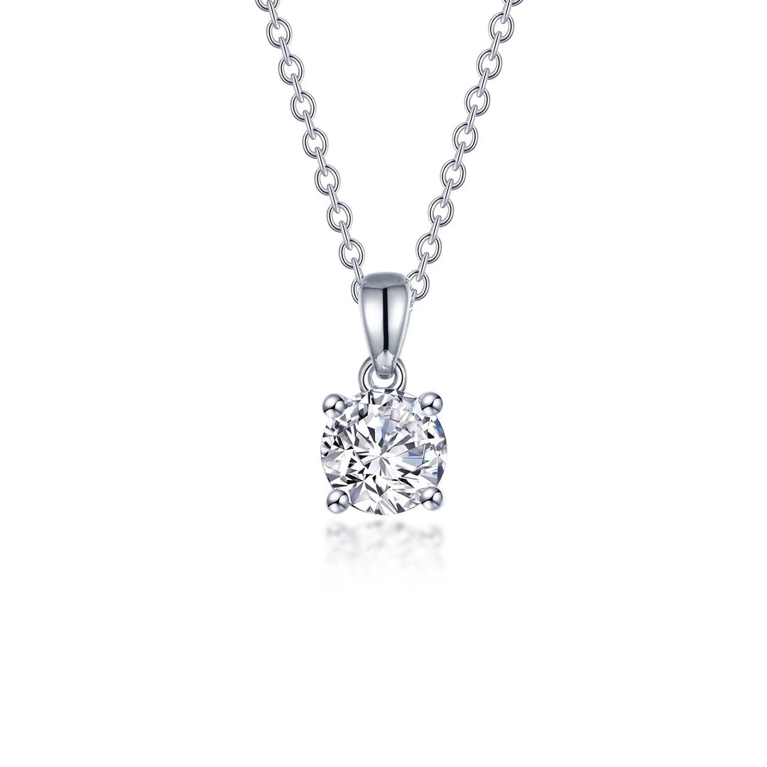Lafonn 1.5 CTW 4-Prong Solitaire Necklace in Silver