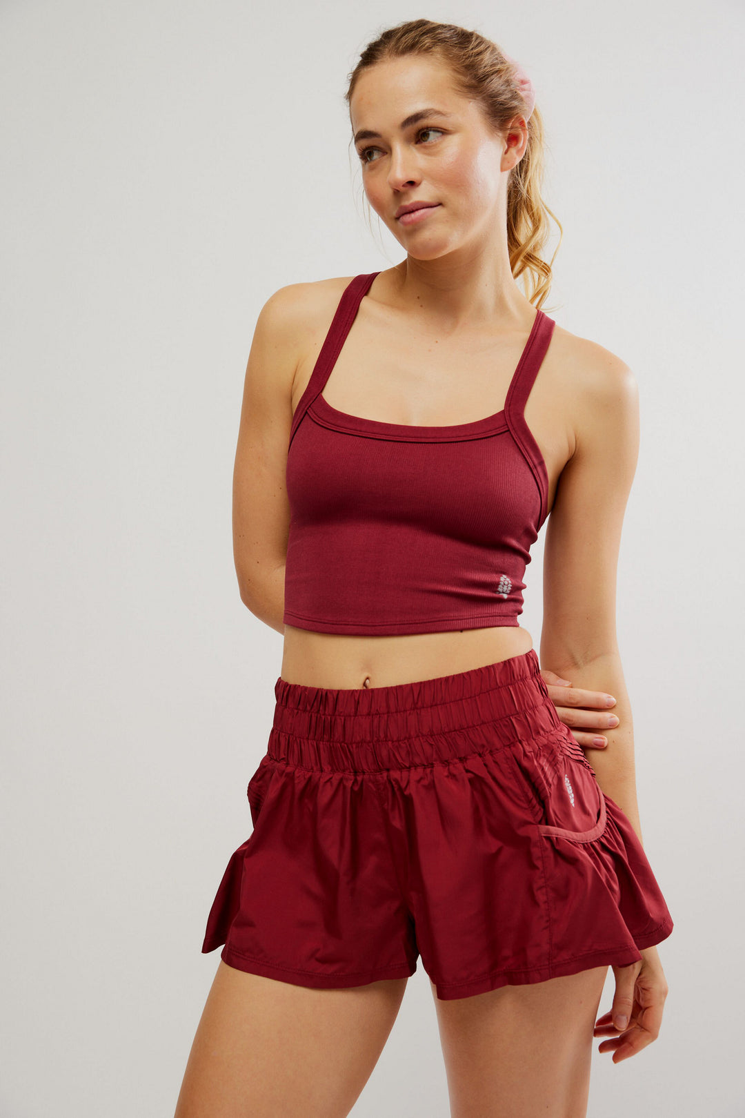 Free People Movement Get Your Flirt On Short in Sour Cherry