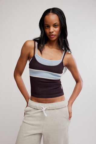 フミカウチダ　MULTICOLOR STRIPE CAMISOLE All Clear Coastline Stripe Cami in Chocolate Combo – Sugar & Spice