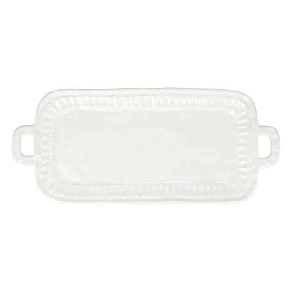 Vietri Pietra Serena Handled Rectangular Platter