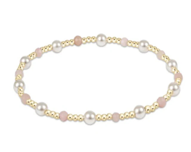 Enewton Pearl Sincerity Pattern 4mm Bead Bracelet- Pink Opal