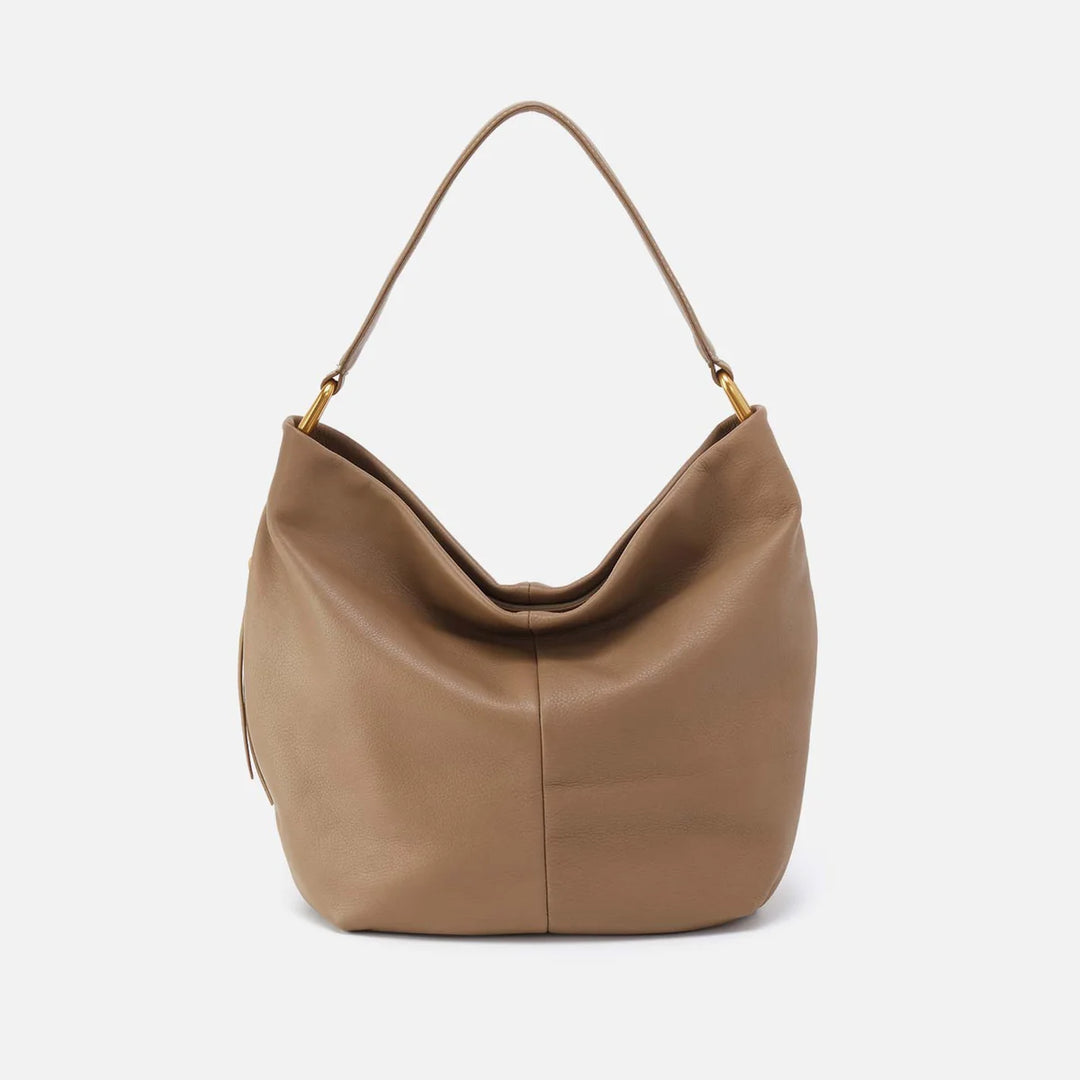 Hobo Harley Hobo Bag in Pebbled Leather | Cedar Sagebrush