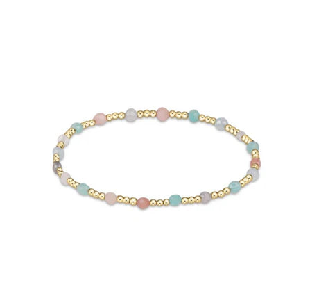 Enewton Gemstone Gold Sincerity Pattern 3mm Bead Bracelet- Hot Mess SS25