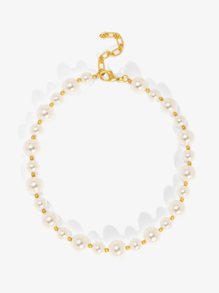 Mixed Pearl Collar Necklace