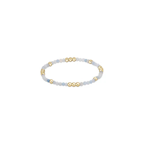Enewton Worthy Pattern 3mm Bead Bracelet - Aquamarine