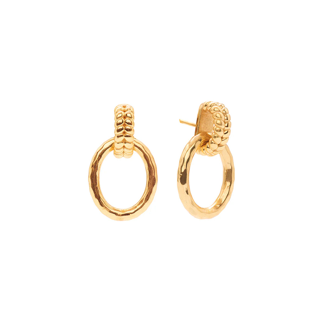 Capucine De Wolf Cleopatra Regal Link Earrings - Gold