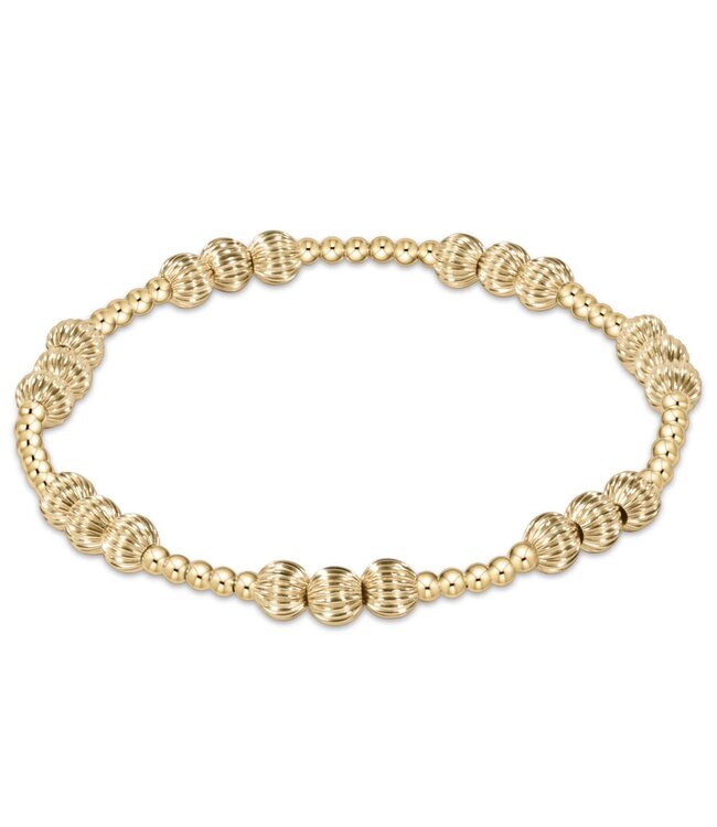enewton: Dignity Joy Pattern 5mm Bead Bracelet Gold