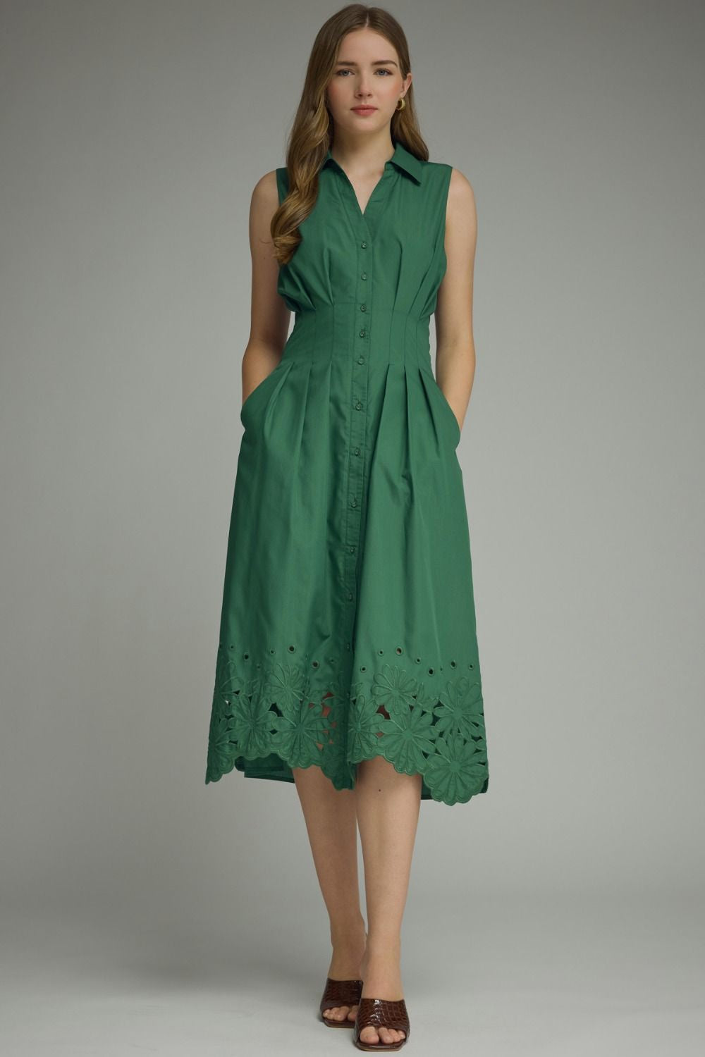 Give It Your All Midi Dress in Hunter Green