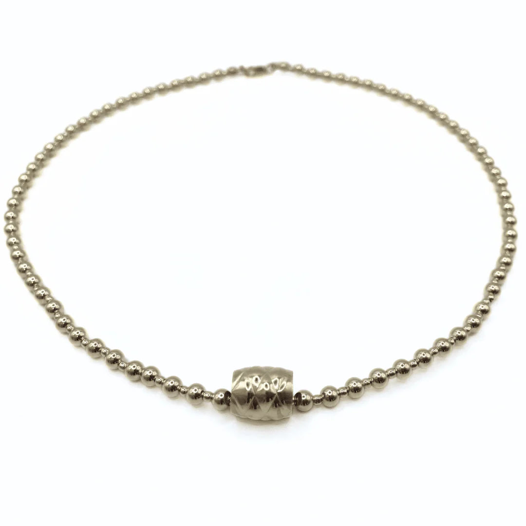 Erin Gray 4mm+2mm 14k Gold-Filled Waterproof Dimension Barrel Necklace