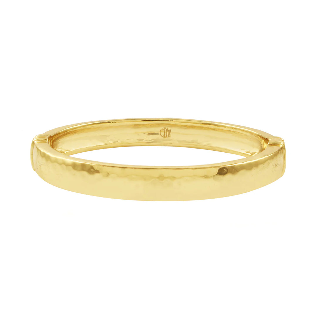 Capucine De Wolf Cleopatra Oval Hinged Bangle - Gold