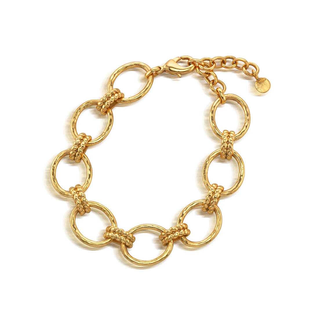 Capucine De Wolf Cleopatra Grande Link Bracelet, 7+1.5" - Gold